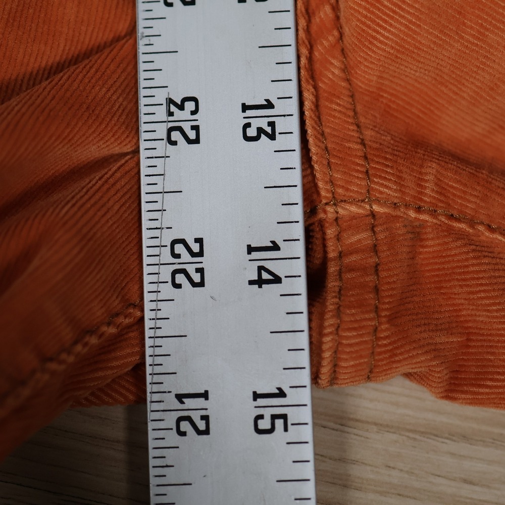 We The Free Womens Pants 31 Orange Corduroy Flared Wide Leg High Rise - Picture 11 of 14